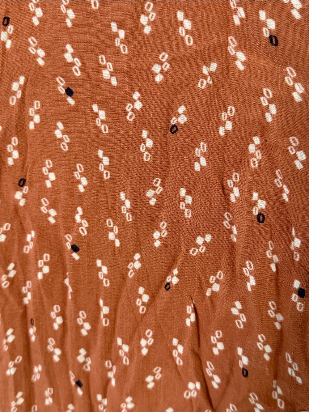 Final Touch Rust Floral Button-Front Mini Dress - Picture 3 of 4